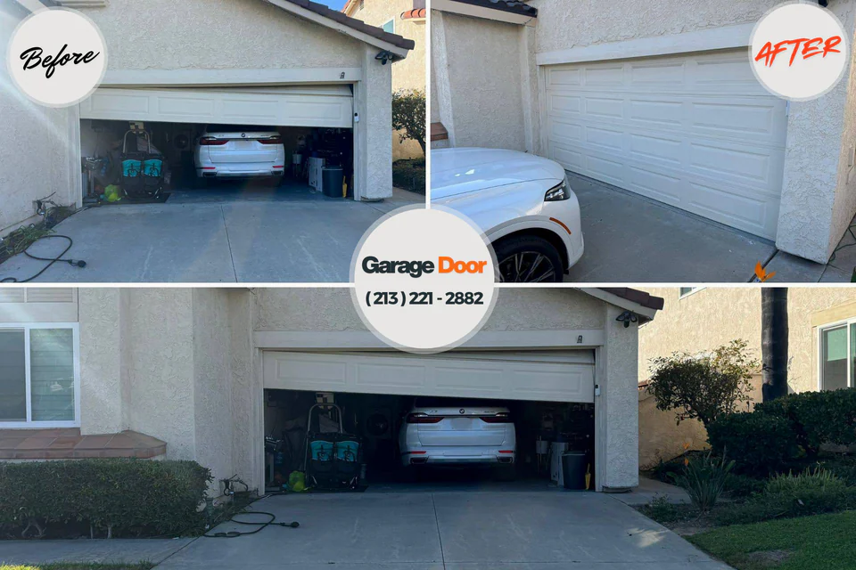 Before and after: garage door company Oelwein, IA